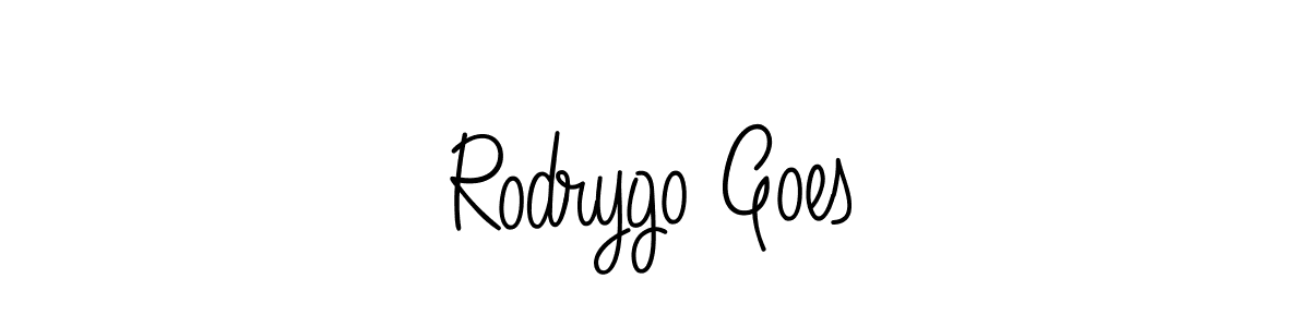 Use a signature maker to create a handwritten signature online. With this signature software, you can design (Angelique-Rose-font-FFP) your own signature for name Rodrygo Goes. Rodrygo Goes signature style 5 images and pictures png