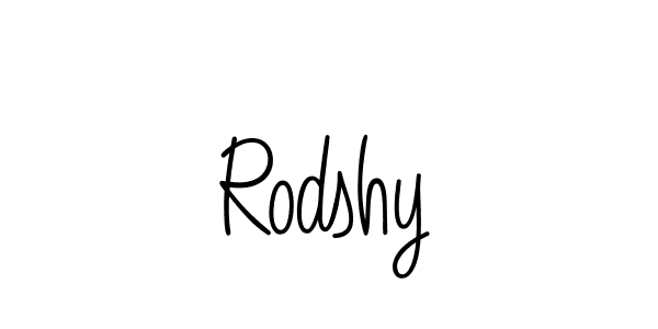 You should practise on your own different ways (Angelique-Rose-font-FFP) to write your name (Rodshy) in signature. don't let someone else do it for you. Rodshy signature style 5 images and pictures png