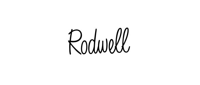 Make a beautiful signature design for name Rodwell. With this signature (Angelique-Rose-font-FFP) style, you can create a handwritten signature for free. Rodwell signature style 5 images and pictures png