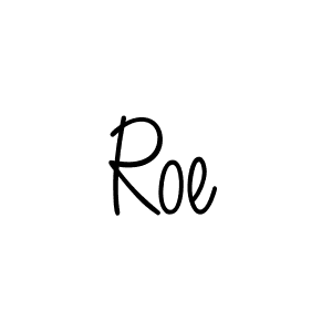 Design your own signature with our free online signature maker. With this signature software, you can create a handwritten (Angelique-Rose-font-FFP) signature for name Roe. Roe signature style 5 images and pictures png