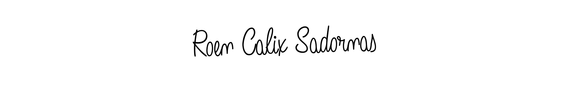 How to make Roen Calix Sadornas signature? Angelique-Rose-font-FFP is a professional autograph style. Create handwritten signature for Roen Calix Sadornas name. Roen Calix Sadornas signature style 5 images and pictures png