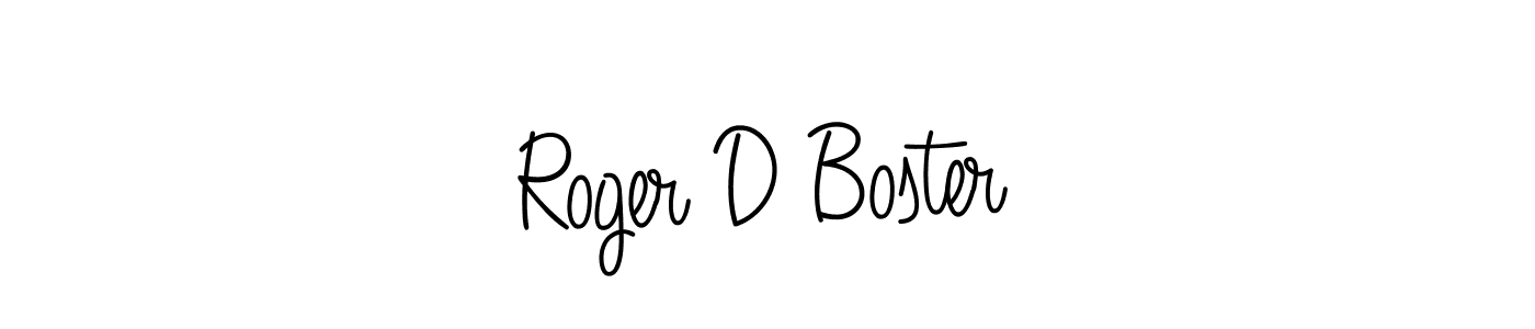 Make a beautiful signature design for name Roger D Boster. With this signature (Angelique-Rose-font-FFP) style, you can create a handwritten signature for free. Roger D Boster signature style 5 images and pictures png