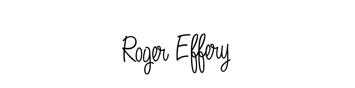 You should practise on your own different ways (Angelique-Rose-font-FFP) to write your name (Roger Effery) in signature. don't let someone else do it for you. Roger Effery signature style 5 images and pictures png