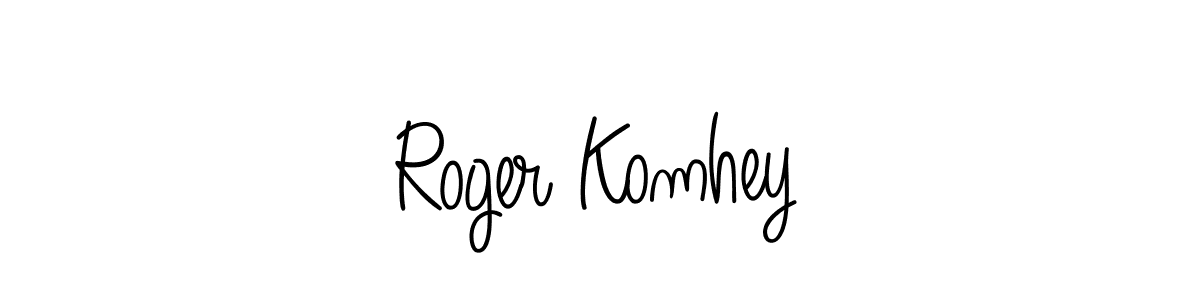 Angelique-Rose-font-FFP is a professional signature style that is perfect for those who want to add a touch of class to their signature. It is also a great choice for those who want to make their signature more unique. Get Roger Komhey name to fancy signature for free. Roger Komhey signature style 5 images and pictures png