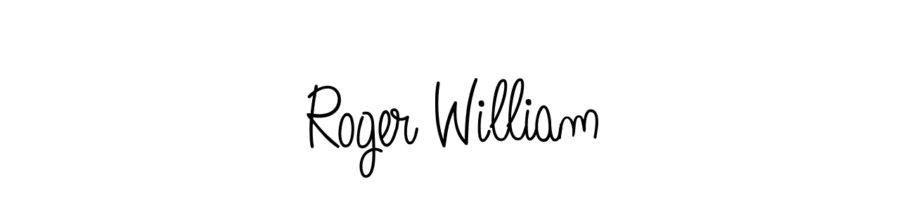 The best way (Angelique-Rose-font-FFP) to make a short signature is to pick only two or three words in your name. The name Roger William include a total of six letters. For converting this name. Roger William signature style 5 images and pictures png