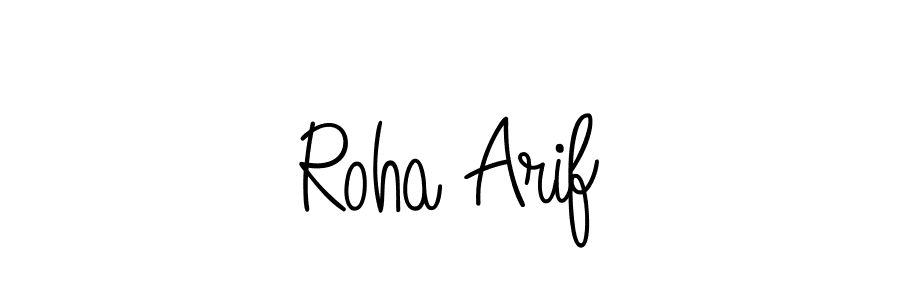 How to make Roha Arif name signature. Use Angelique-Rose-font-FFP style for creating short signs online. This is the latest handwritten sign. Roha Arif signature style 5 images and pictures png