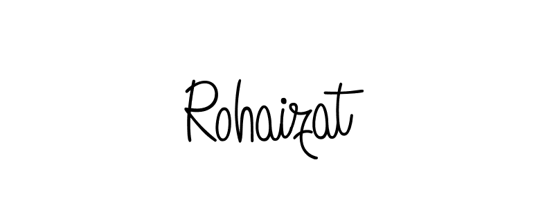 You should practise on your own different ways (Angelique-Rose-font-FFP) to write your name (Rohaizat) in signature. don't let someone else do it for you. Rohaizat signature style 5 images and pictures png