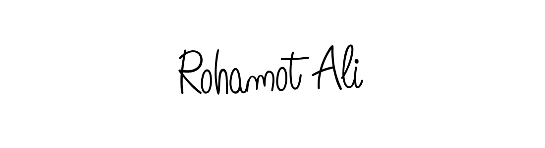 Similarly Angelique-Rose-font-FFP is the best handwritten signature design. Signature creator online .You can use it as an online autograph creator for name Rohamot Ali. Rohamot Ali signature style 5 images and pictures png