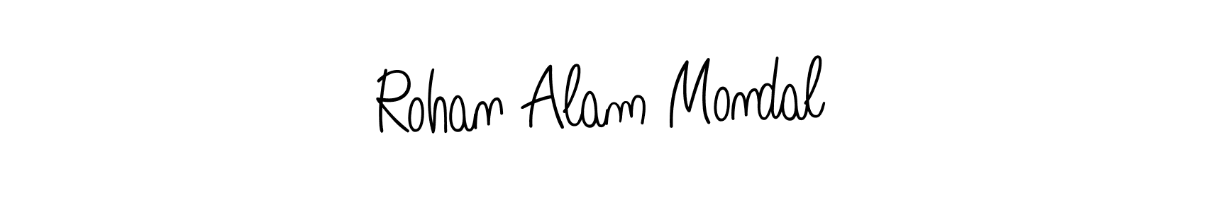How to make Rohan Alam Mondal name signature. Use Angelique-Rose-font-FFP style for creating short signs online. This is the latest handwritten sign. Rohan Alam Mondal signature style 5 images and pictures png