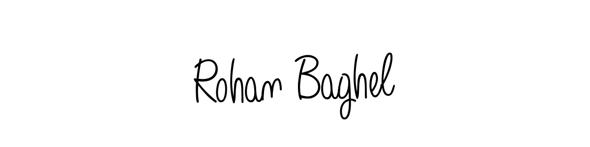 The best way (Angelique-Rose-font-FFP) to make a short signature is to pick only two or three words in your name. The name Rohan Baghel include a total of six letters. For converting this name. Rohan Baghel signature style 5 images and pictures png