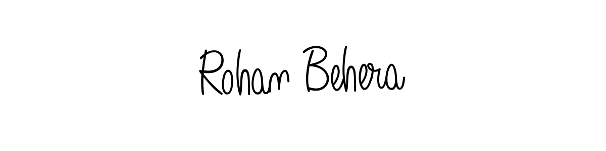 How to make Rohan Behera name signature. Use Angelique-Rose-font-FFP style for creating short signs online. This is the latest handwritten sign. Rohan Behera signature style 5 images and pictures png