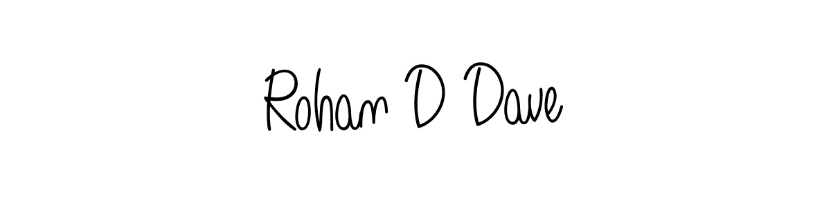 How to make Rohan D Dave name signature. Use Angelique-Rose-font-FFP style for creating short signs online. This is the latest handwritten sign. Rohan D Dave signature style 5 images and pictures png