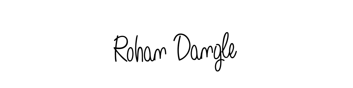 You should practise on your own different ways (Angelique-Rose-font-FFP) to write your name (Rohan Dangle) in signature. don't let someone else do it for you. Rohan Dangle signature style 5 images and pictures png