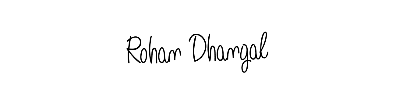 How to make Rohan Dhangal name signature. Use Angelique-Rose-font-FFP style for creating short signs online. This is the latest handwritten sign. Rohan Dhangal signature style 5 images and pictures png