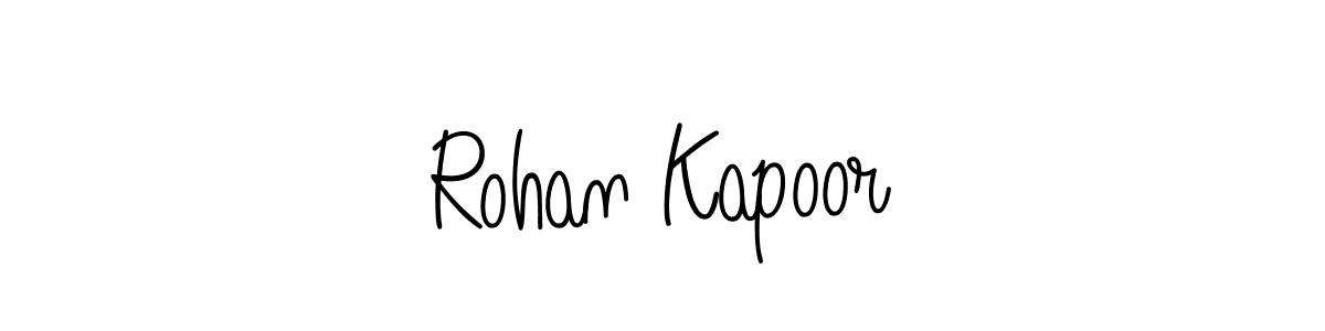 Make a beautiful signature design for name Rohan Kapoor. With this signature (Angelique-Rose-font-FFP) style, you can create a handwritten signature for free. Rohan Kapoor signature style 5 images and pictures png