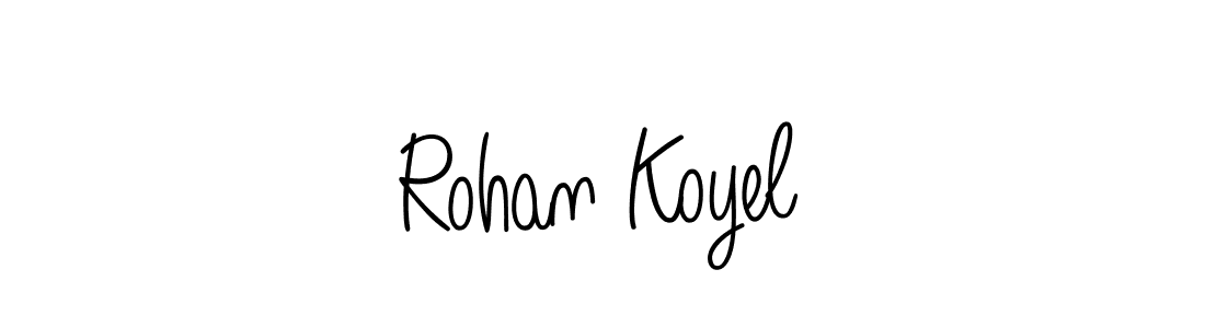 Create a beautiful signature design for name Rohan Koyel. With this signature (Angelique-Rose-font-FFP) fonts, you can make a handwritten signature for free. Rohan Koyel signature style 5 images and pictures png