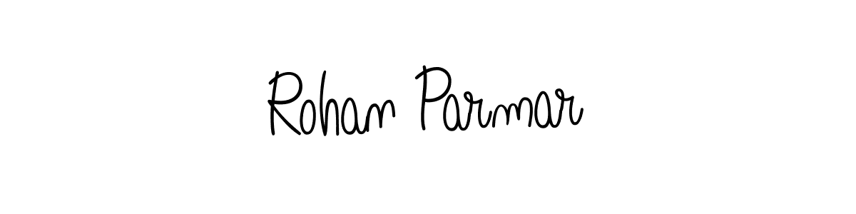 Use a signature maker to create a handwritten signature online. With this signature software, you can design (Angelique-Rose-font-FFP) your own signature for name Rohan Parmar. Rohan Parmar signature style 5 images and pictures png