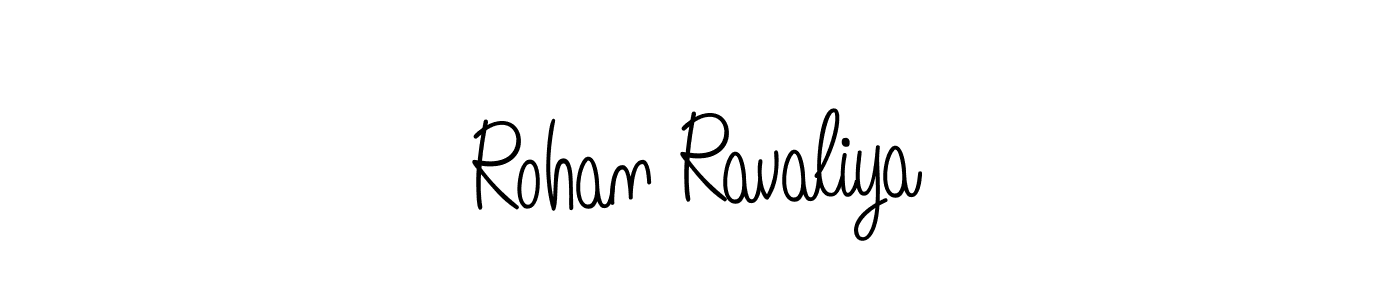 Create a beautiful signature design for name Rohan Ravaliya. With this signature (Angelique-Rose-font-FFP) fonts, you can make a handwritten signature for free. Rohan Ravaliya signature style 5 images and pictures png