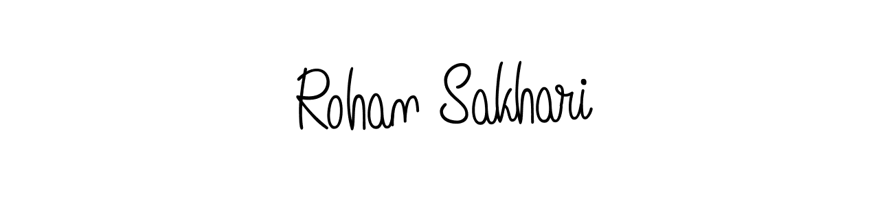 The best way (Angelique-Rose-font-FFP) to make a short signature is to pick only two or three words in your name. The name Rohan Sakhari include a total of six letters. For converting this name. Rohan Sakhari signature style 5 images and pictures png