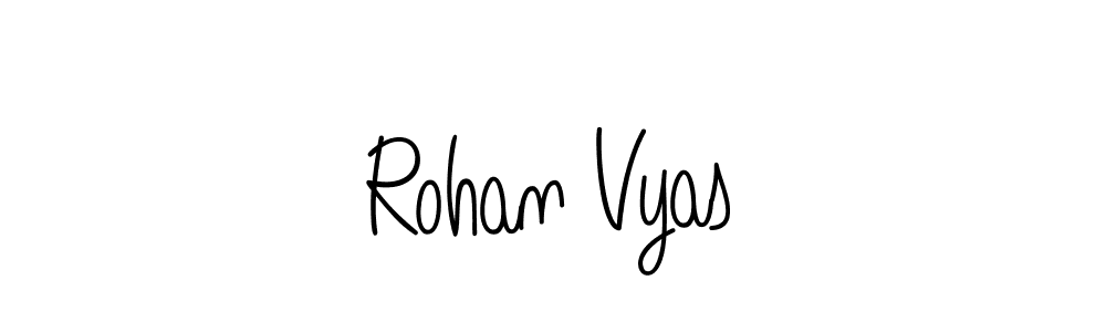The best way (Angelique-Rose-font-FFP) to make a short signature is to pick only two or three words in your name. The name Rohan Vyas include a total of six letters. For converting this name. Rohan Vyas signature style 5 images and pictures png