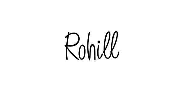 Use a signature maker to create a handwritten signature online. With this signature software, you can design (Angelique-Rose-font-FFP) your own signature for name Rohill. Rohill signature style 5 images and pictures png