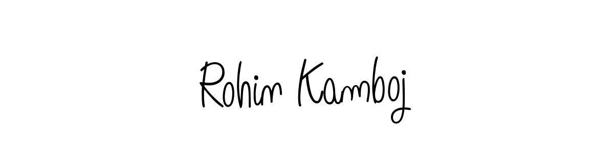 Create a beautiful signature design for name Rohin Kamboj. With this signature (Angelique-Rose-font-FFP) fonts, you can make a handwritten signature for free. Rohin Kamboj signature style 5 images and pictures png