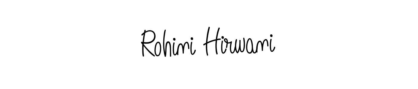 How to make Rohini Hirwani name signature. Use Angelique-Rose-font-FFP style for creating short signs online. This is the latest handwritten sign. Rohini Hirwani signature style 5 images and pictures png