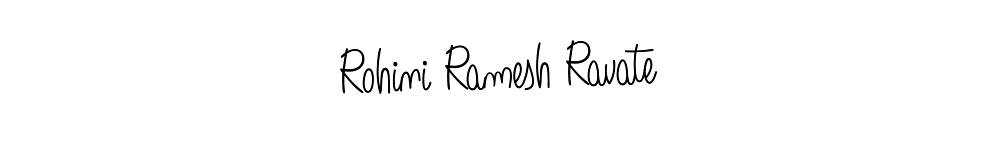 You should practise on your own different ways (Angelique-Rose-font-FFP) to write your name (Rohini Ramesh Ravate) in signature. don't let someone else do it for you. Rohini Ramesh Ravate signature style 5 images and pictures png