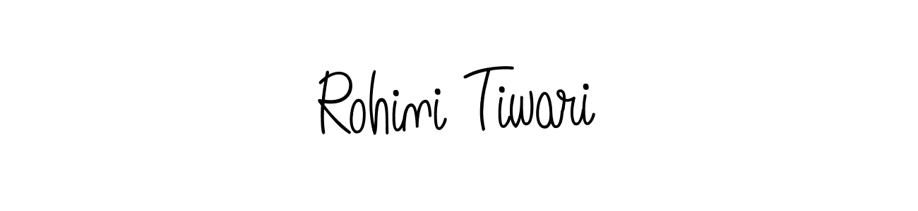 You should practise on your own different ways (Angelique-Rose-font-FFP) to write your name (Rohini Tiwari) in signature. don't let someone else do it for you. Rohini Tiwari signature style 5 images and pictures png