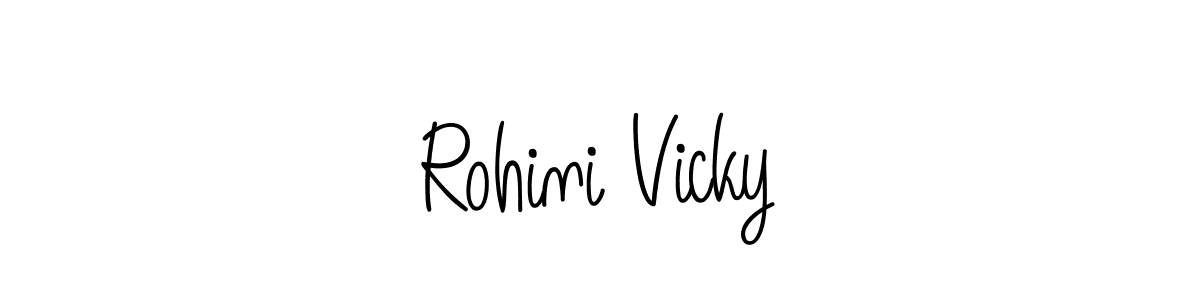 How to Draw Rohini Vicky signature style? Angelique-Rose-font-FFP is a latest design signature styles for name Rohini Vicky. Rohini Vicky signature style 5 images and pictures png