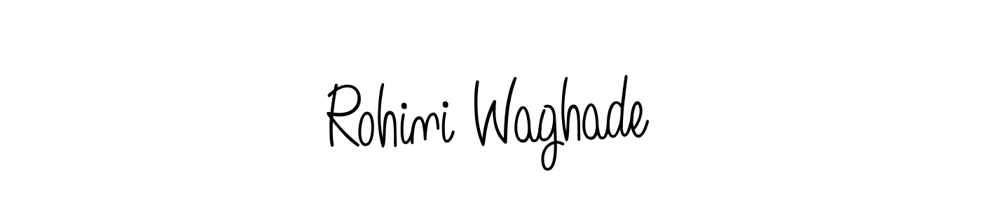 How to make Rohini Waghade name signature. Use Angelique-Rose-font-FFP style for creating short signs online. This is the latest handwritten sign. Rohini Waghade signature style 5 images and pictures png