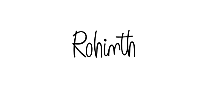 How to make Rohinth name signature. Use Angelique-Rose-font-FFP style for creating short signs online. This is the latest handwritten sign. Rohinth signature style 5 images and pictures png
