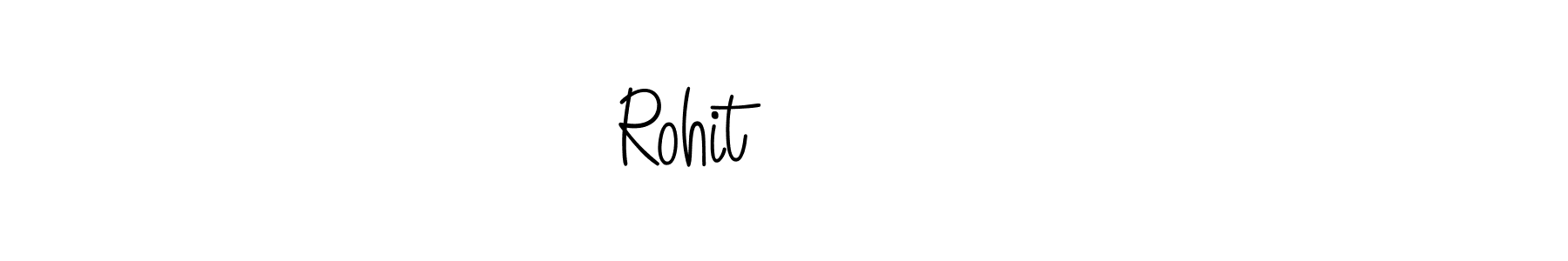 Use a signature maker to create a handwritten signature online. With this signature software, you can design (Angelique-Rose-font-FFP) your own signature for name Rohit मीणा. Rohit मीणा signature style 5 images and pictures png