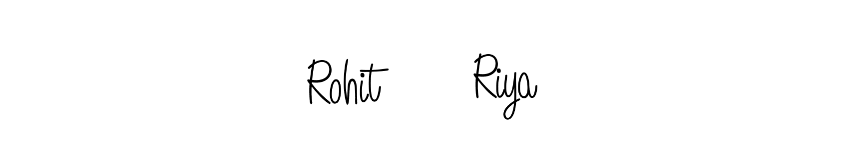 How to make Rohit ♥️ Riya signature? Angelique-Rose-font-FFP is a professional autograph style. Create handwritten signature for Rohit ♥️ Riya name. Rohit ♥️ Riya signature style 5 images and pictures png