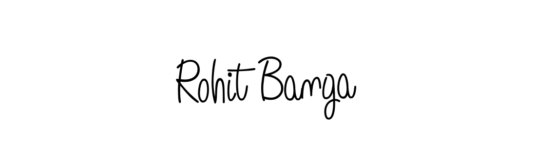 How to make Rohit Banga name signature. Use Angelique-Rose-font-FFP style for creating short signs online. This is the latest handwritten sign. Rohit Banga signature style 5 images and pictures png