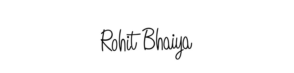 You should practise on your own different ways (Angelique-Rose-font-FFP) to write your name (Rohit Bhaiya) in signature. don't let someone else do it for you. Rohit Bhaiya signature style 5 images and pictures png