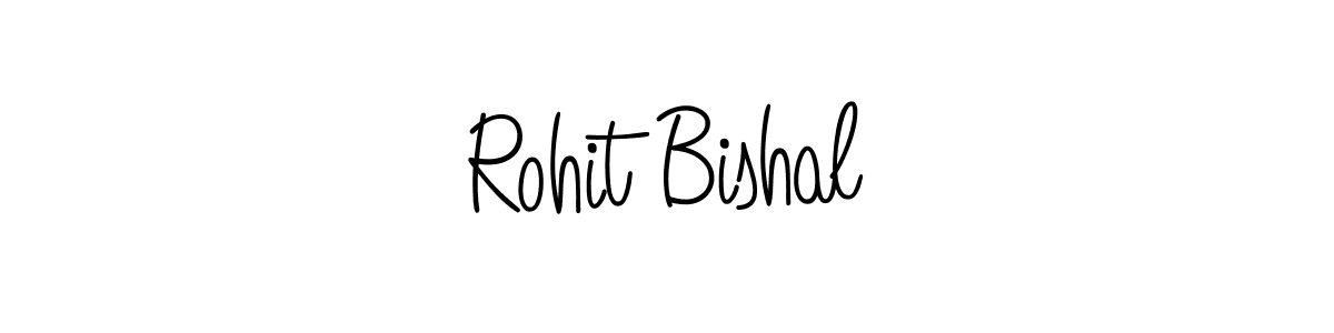 You should practise on your own different ways (Angelique-Rose-font-FFP) to write your name (Rohit Bishal) in signature. don't let someone else do it for you. Rohit Bishal signature style 5 images and pictures png