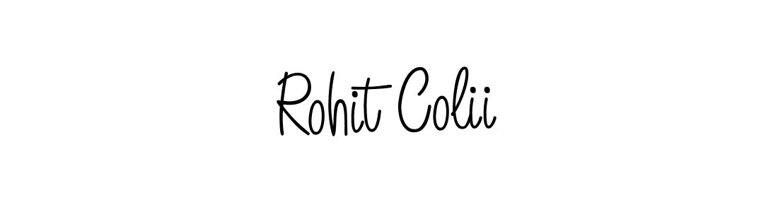 How to Draw Rohit Colii signature style? Angelique-Rose-font-FFP is a latest design signature styles for name Rohit Colii. Rohit Colii signature style 5 images and pictures png