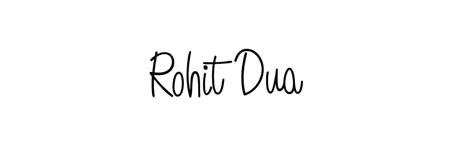 You should practise on your own different ways (Angelique-Rose-font-FFP) to write your name (Rohit Dua) in signature. don't let someone else do it for you. Rohit Dua signature style 5 images and pictures png