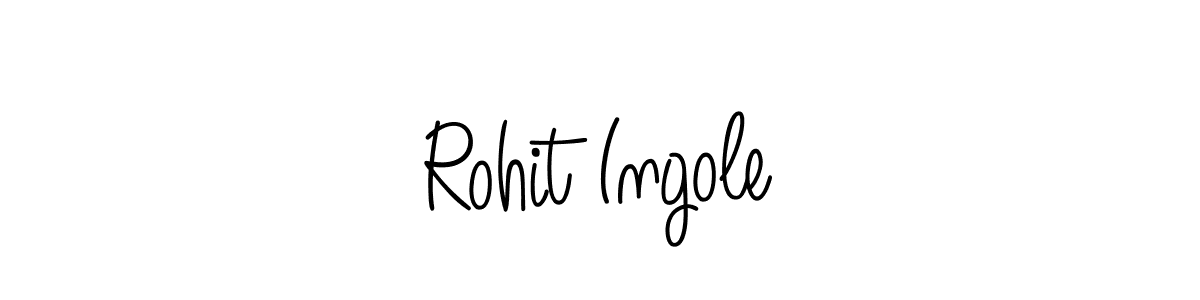 The best way (Angelique-Rose-font-FFP) to make a short signature is to pick only two or three words in your name. The name Rohit Ingole include a total of six letters. For converting this name. Rohit Ingole signature style 5 images and pictures png