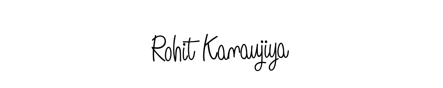 The best way (Angelique-Rose-font-FFP) to make a short signature is to pick only two or three words in your name. The name Rohit Kanaujiya include a total of six letters. For converting this name. Rohit Kanaujiya signature style 5 images and pictures png
