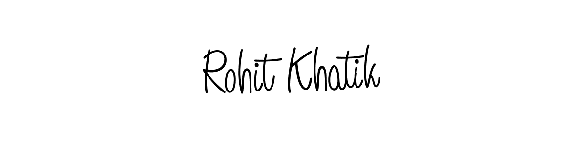 How to make Rohit Khatik name signature. Use Angelique-Rose-font-FFP style for creating short signs online. This is the latest handwritten sign. Rohit Khatik signature style 5 images and pictures png