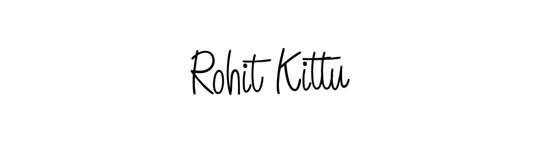 The best way (Angelique-Rose-font-FFP) to make a short signature is to pick only two or three words in your name. The name Rohit Kittu include a total of six letters. For converting this name. Rohit Kittu signature style 5 images and pictures png