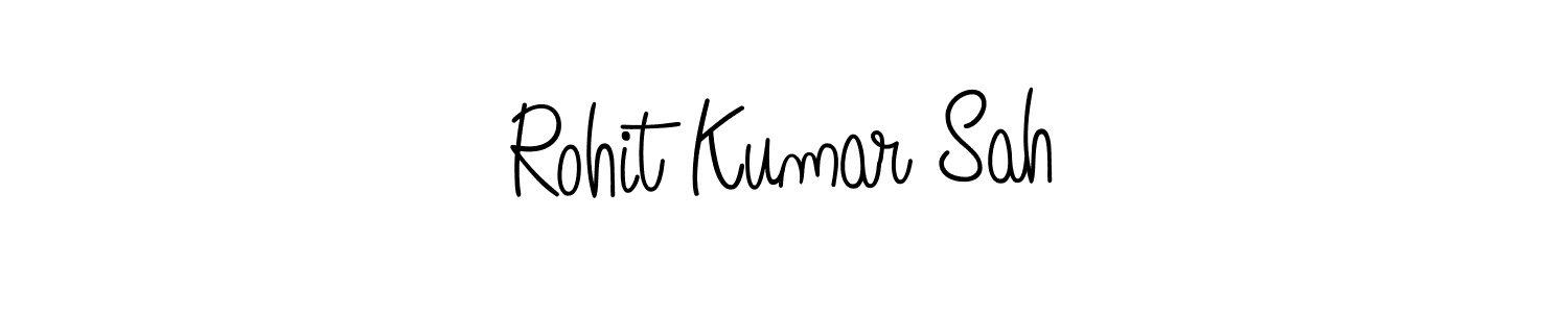 The best way (Angelique-Rose-font-FFP) to make a short signature is to pick only two or three words in your name. The name Rohit Kumar Sah include a total of six letters. For converting this name. Rohit Kumar Sah signature style 5 images and pictures png