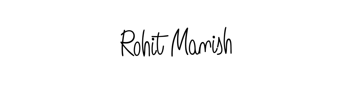 Also we have Rohit Manish name is the best signature style. Create professional handwritten signature collection using Angelique-Rose-font-FFP autograph style. Rohit Manish signature style 5 images and pictures png