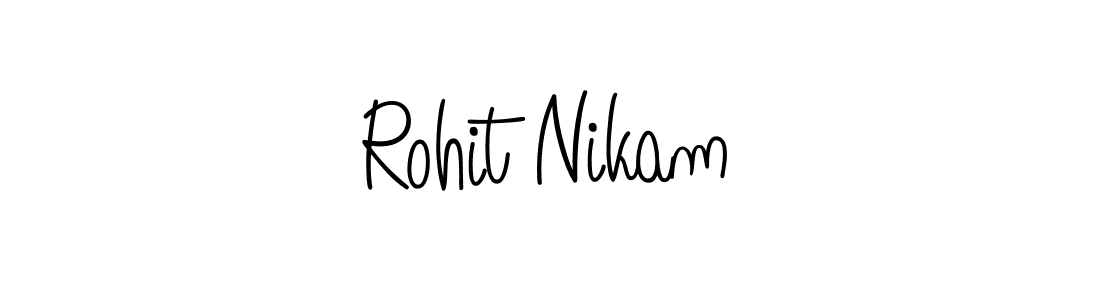 Angelique-Rose-font-FFP is a professional signature style that is perfect for those who want to add a touch of class to their signature. It is also a great choice for those who want to make their signature more unique. Get Rohit Nikam name to fancy signature for free. Rohit Nikam signature style 5 images and pictures png