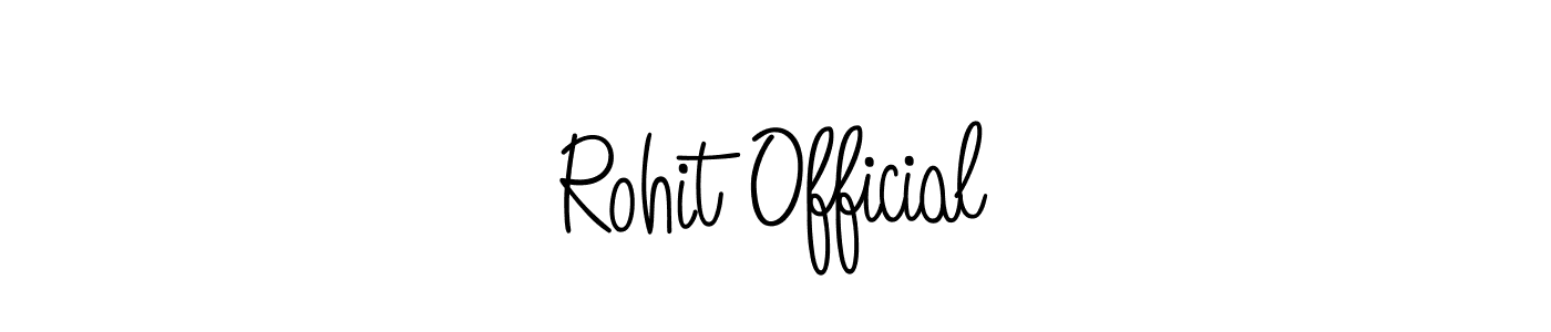 Use a signature maker to create a handwritten signature online. With this signature software, you can design (Angelique-Rose-font-FFP) your own signature for name Rohit Official. Rohit Official signature style 5 images and pictures png