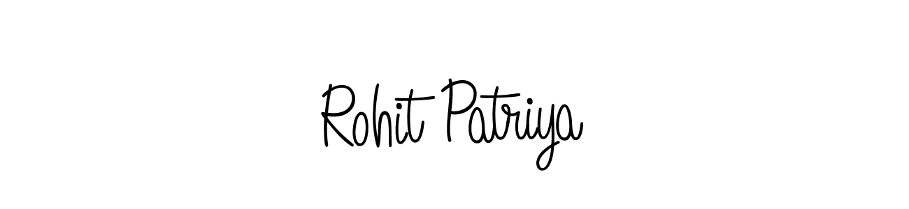 The best way (Angelique-Rose-font-FFP) to make a short signature is to pick only two or three words in your name. The name Rohit Patriya include a total of six letters. For converting this name. Rohit Patriya signature style 5 images and pictures png
