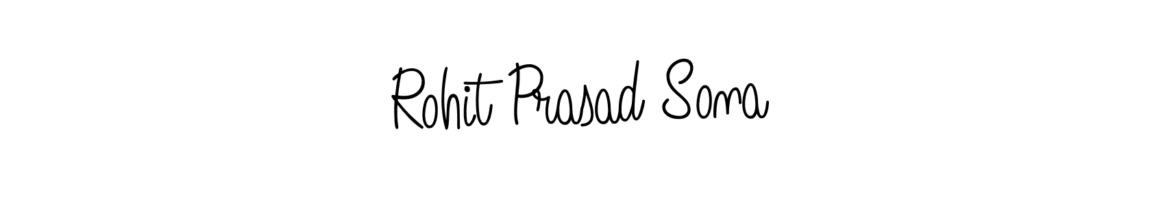 The best way (Angelique-Rose-font-FFP) to make a short signature is to pick only two or three words in your name. The name Rohit Prasad Sona include a total of six letters. For converting this name. Rohit Prasad Sona signature style 5 images and pictures png