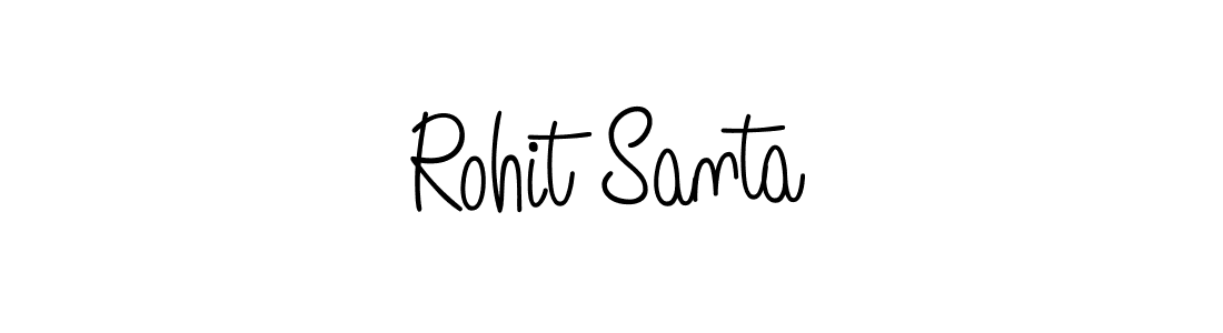 How to make Rohit Santa name signature. Use Angelique-Rose-font-FFP style for creating short signs online. This is the latest handwritten sign. Rohit Santa signature style 5 images and pictures png